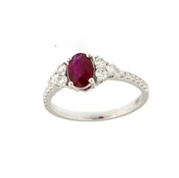 Anello Soranzo Gioielli Donna Pietre Preziose in Oro bianco Rubino 0.76 Ct BCO10367452 - BCO10367452